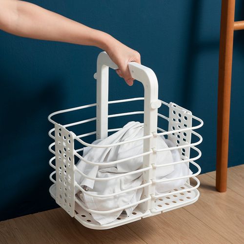 塑料洗衣机挂式脏衣篮衣服收纳框浴室衣物置物架可折叠收纳脏衣篓